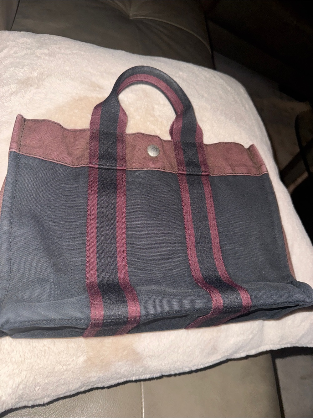 Hermès Fourre-Tout PM (Petit Modèle) brown blue
